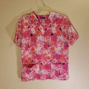 Carol's Scrubs colorful scrub top